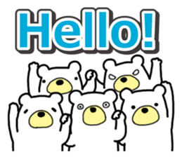 Five White Bears 2 sticker #15915403