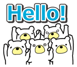 Five White Bears 2 sticker #15915403