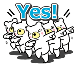 Five White Bears 2 sticker #15915411