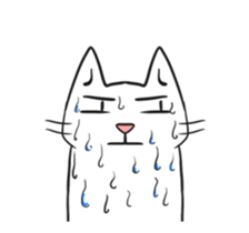 Exaggerated to cat sticker #15916519