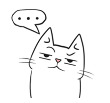 Exaggerated to cat sticker #15916529