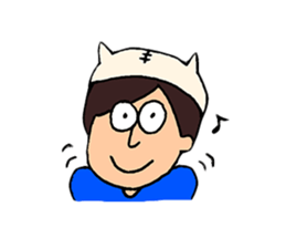 People wearing cat's hat and cats sticker #15917010