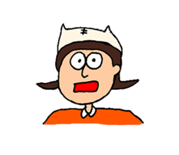 People wearing cat's hat and cats sticker #15917019