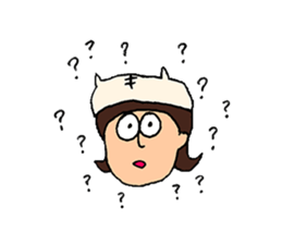 People wearing cat's hat and cats sticker #15917021