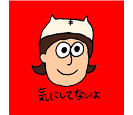 People wearing cat's hat and cats sticker #15917022