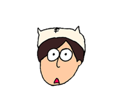 People wearing cat's hat and cats sticker #15917026