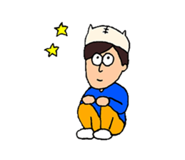 People wearing cat's hat and cats sticker #15917030