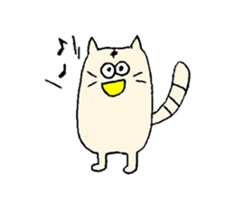 People wearing cat's hat and cats sticker #15917038