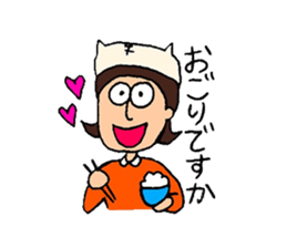 People wearing cat's hat and cats sticker #15917042