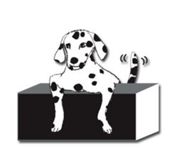 Dalmatian and DARUMAtian sticker #15917905
