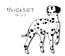 Dalmatian and DARUMAtian sticker #15917913