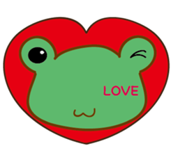 A green frog sticker #15918694