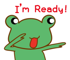 A green frog sticker #15918701