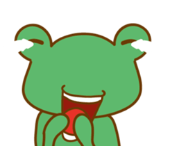 A green frog sticker #15918716