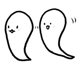 Ghost 'Mochi seals'pair sticker #15918990