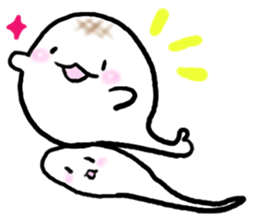 Ghost 'Mochi seals'pair sticker #15918992