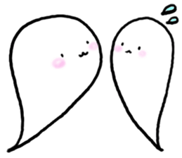 Ghost 'Mochi seals'pair sticker #15918994