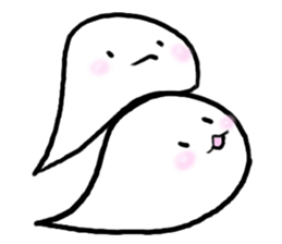 Ghost 'Mochi seals'pair sticker #15918996