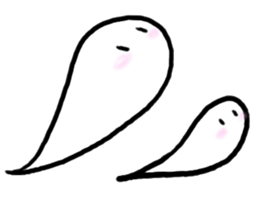 Ghost 'Mochi seals'pair sticker #15918998