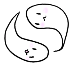 Ghost 'Mochi seals'pair sticker #15918999