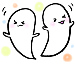 Ghost 'Mochi seals'pair sticker #15919001