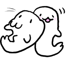 Ghost 'Mochi seals'pair sticker #15919003