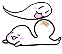 Ghost 'Mochi seals'pair sticker #15919004