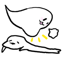 Ghost 'Mochi seals'pair sticker #15919005