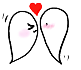 Ghost 'Mochi seals'pair sticker #15919006