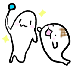 Ghost 'Mochi seals'pair sticker #15919010