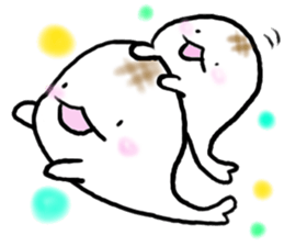 Ghost 'Mochi seals'pair sticker #15919012