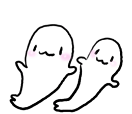 Ghost 'Mochi seals'pair sticker #15919014