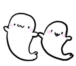 Ghost 'Mochi seals'pair sticker #15919015