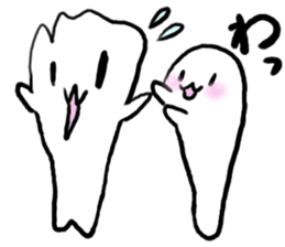 Ghost 'Mochi seals'pair sticker #15919019