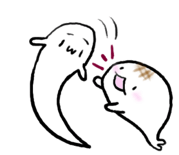 Ghost 'Mochi seals'pair sticker #15919020