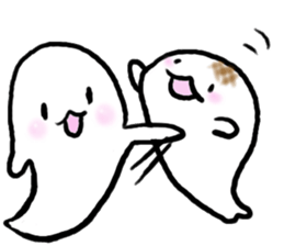 Ghost 'Mochi seals'pair sticker #15919021