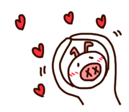 white piggy sticker #15919189