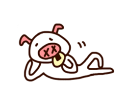 white piggy sticker #15919190