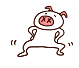 white piggy sticker #15919194