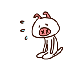 white piggy sticker #15919196