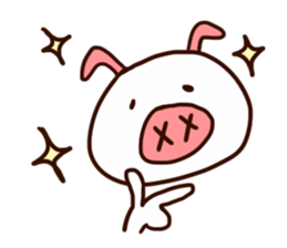 white piggy sticker #15919202