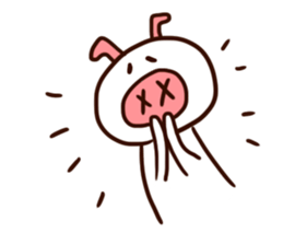 white piggy sticker #15919204