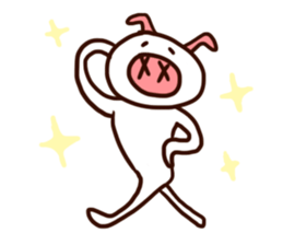 white piggy sticker #15919207