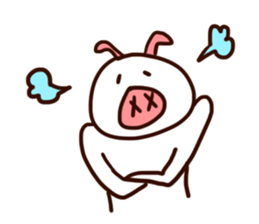 white piggy sticker #15919208