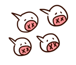 white piggy sticker #15919209