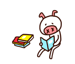 white piggy sticker #15919210