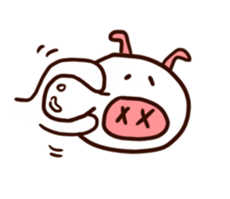 white piggy sticker #15919212