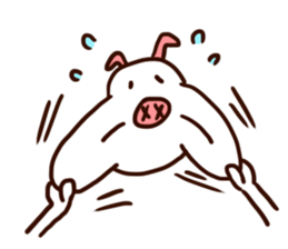 white piggy sticker #15919215