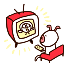 white piggy sticker #15919218