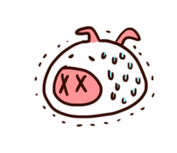 white piggy sticker #15919219